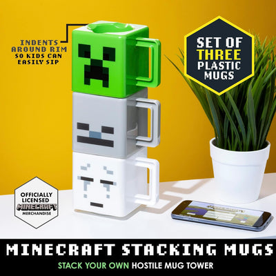 Minecraft Becher zum zusammenstecken 3er Set