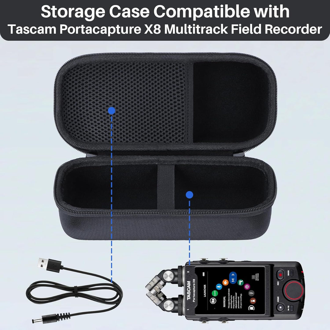 Hart Schutz Hülle Etui Tasche für Tascam Portacapture X8 Portabler Spur High Resolution Rekorder für