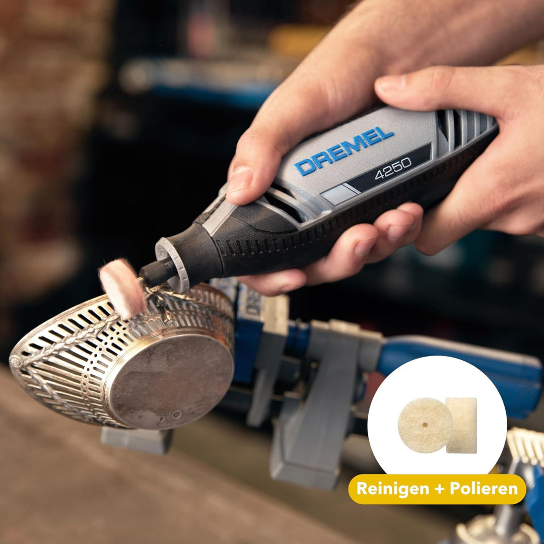 Dremel 4250 Multitool 175W, variable Drehzahl 5.000-35.000 U-min, Multitool-Kit mit 6 Aufsätzen, 1 D