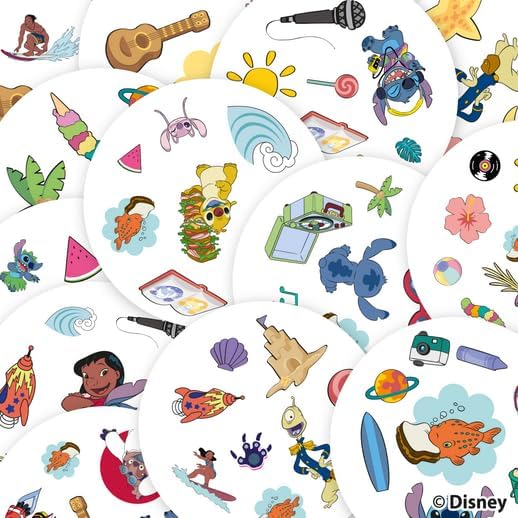 Zygomatic Dobble Disney Stitch | Beobachtungs- und Geschwindigkeitskartenspiel für Kinder und Erwach
