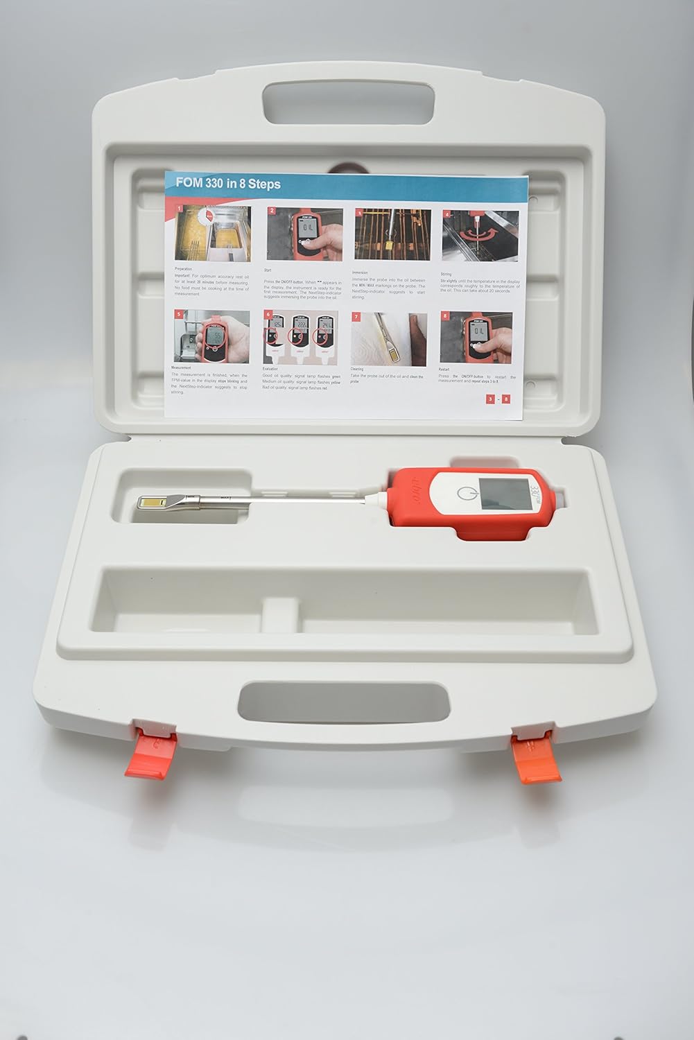 Ebro FOM 330-1-Set Frittieröltester +50 - +200°C Ölqualitäts-Messgerät, mit Signallampe
