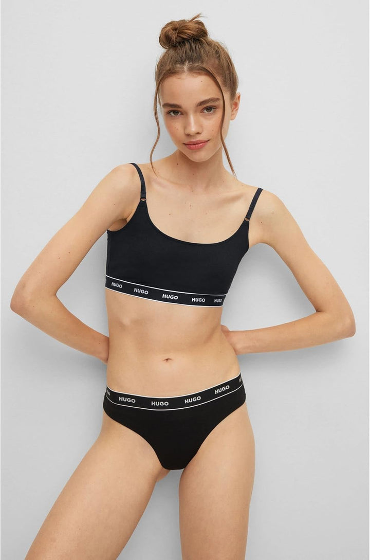 HUGO Damen Twin Stripe Bralette (2er Pack) S Black1, S Black1