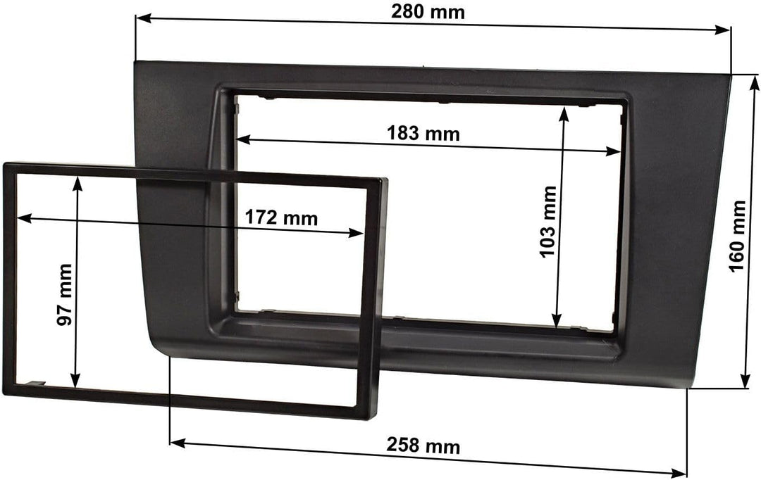 tomzz Audio 2454-024 Doppel DIN Radioblende Set kompatibel mit Suzuki Swift MZ/EZ Bj.2005-2010 anthr
