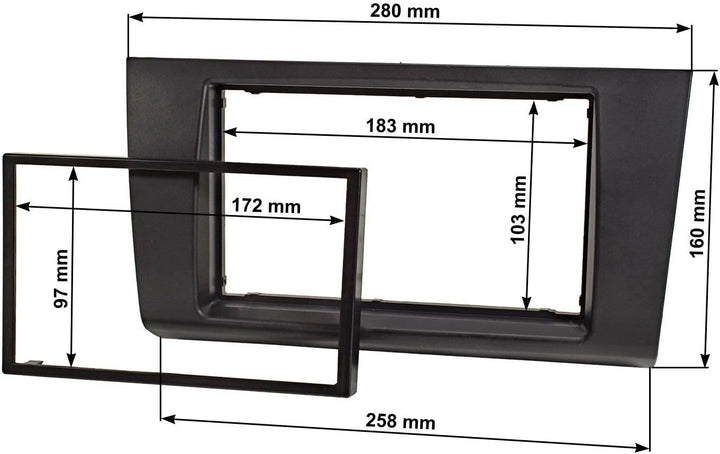 tomzz Audio 2454-024 Doppel DIN Radioblende Set kompatibel mit Suzuki Swift MZ/EZ Bj.2005-2010 anthr