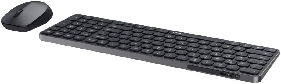 Rapoo Bluetooth Tastatur Maus Set Kabellos 9710M QWERTZ Wireless Computertastatur Mouse Schnurlos Fu