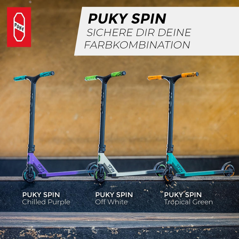 PUKY SPIN | Hochwertiger Roller für Kinder 5+ | One Piece Bar Aluminium-Lenker | 100mm PU Rollen | L