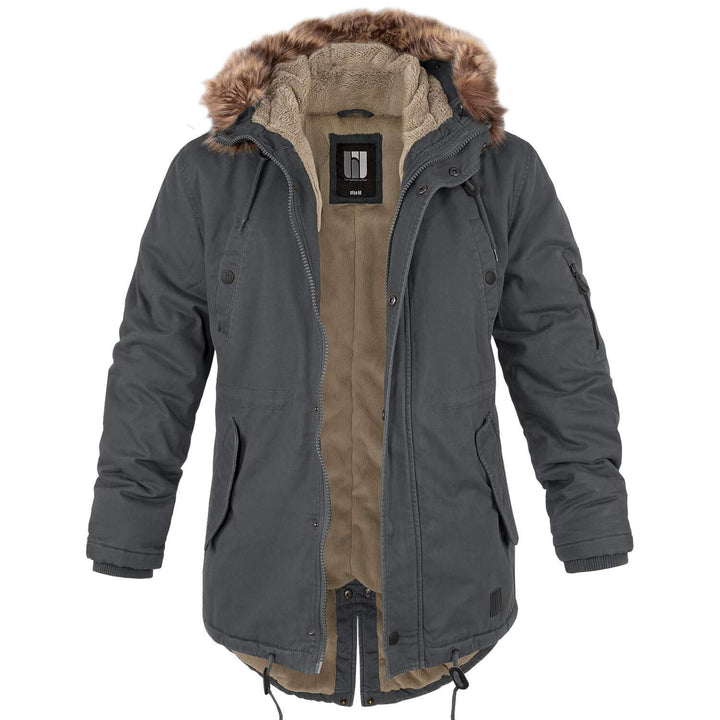 bw-online-shop Winterparka Fishtail mit Futter Herren Parka Jacke XS Anthrazit, XS Anthrazit
