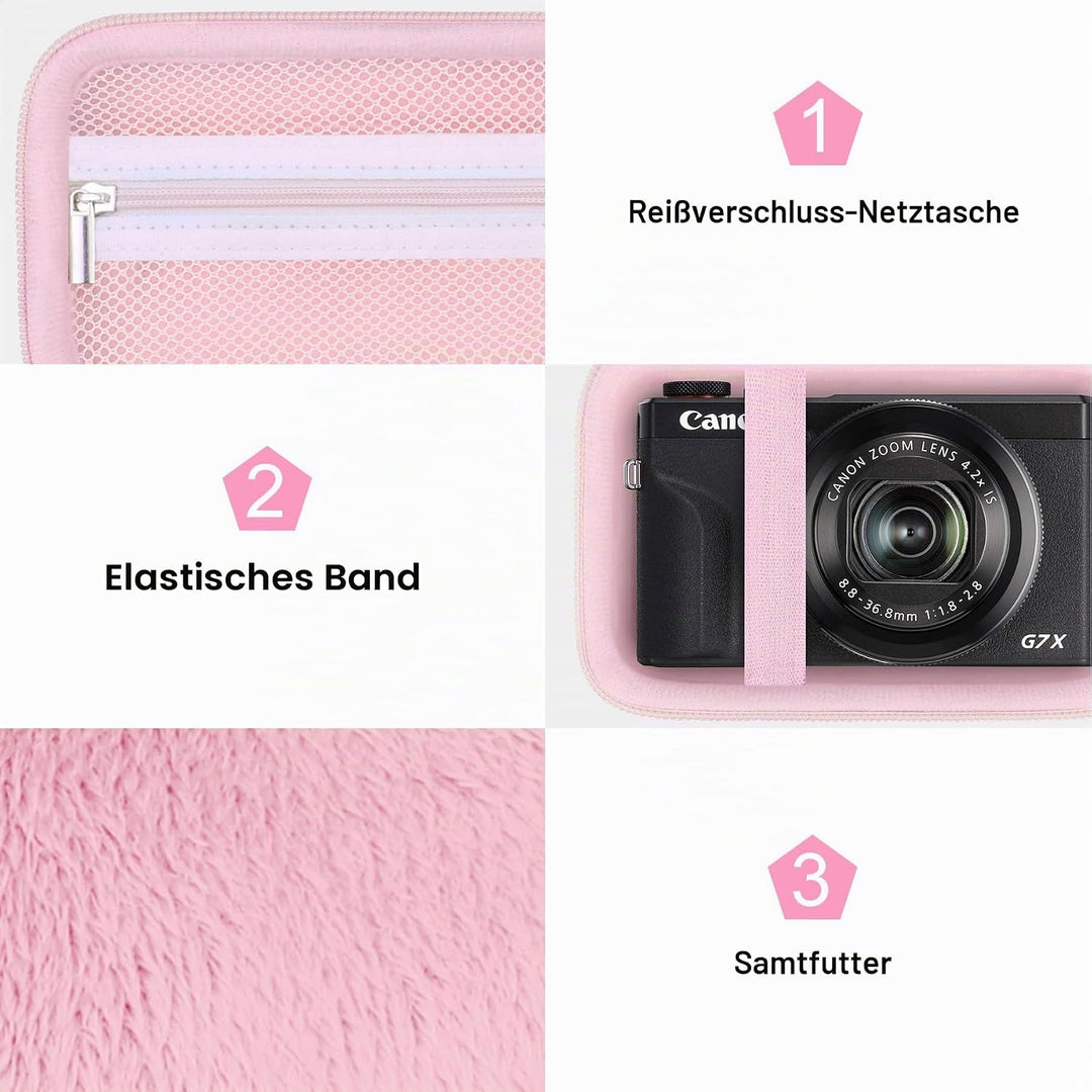Canboc Tragetasche für Canon PowerShot G7 X Mark III / G7X Mark II Digital 4K Vlogging Kamera, SX740