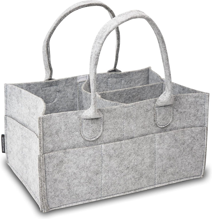 Rubberneck Baby Windel Filztasche - tragbare Wickeltasche, Allzweck Organizer aus Filz (Hellgrau, 33