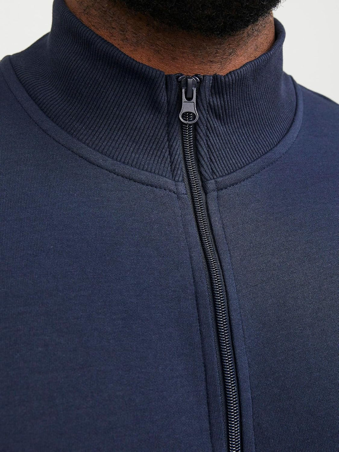 JACK & JONES Male Sweatshirt mit Reissverschluss Logo Sweatshirt mit Reissverschluss 6XL Dunkelblau,