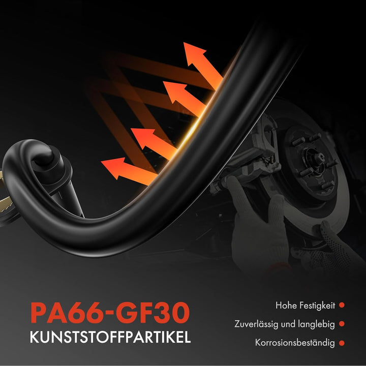 2x ABS Sensor mit Kabel 2-Polig Vorne Links Rechts für R-o-a-d-s-t-e-r 452 0.7L Cabriolet Coupe 2003