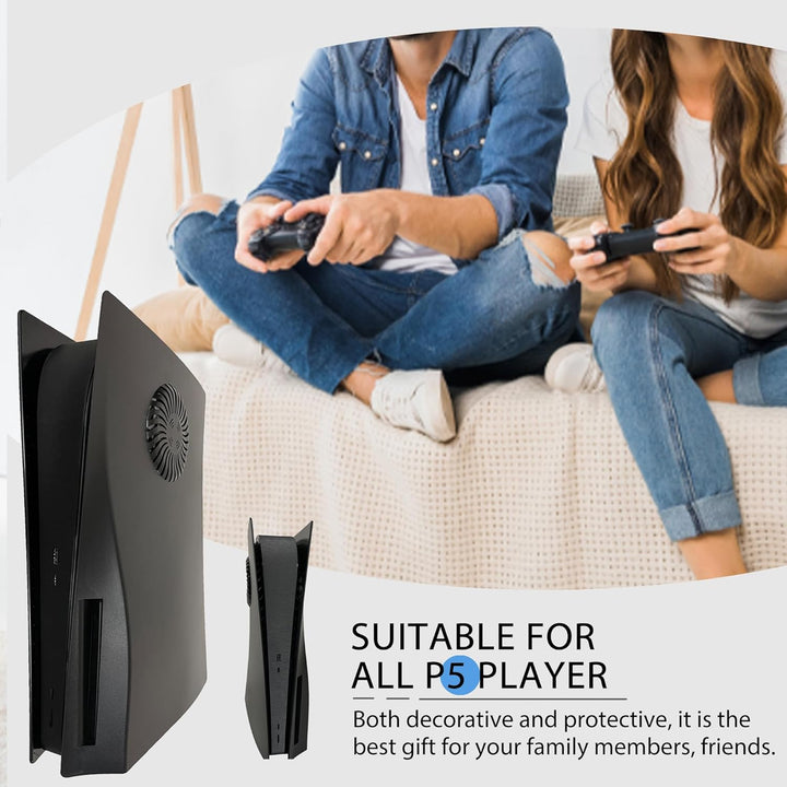 PS5 Frontplatten mit Kühlöffnungen Harte stossfeste Abdeckung für Playstation 5 Disc Edition DOBEWIN