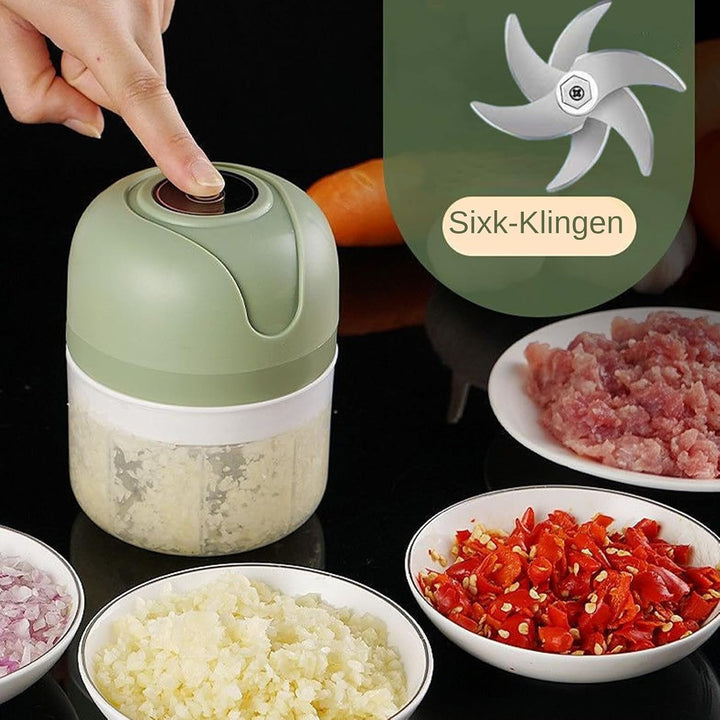 Elektrische Knoblauchpresse,Aufladbarer Kabelloser Gemüsezerkleinerer | Multifunktionaler Elektrisch