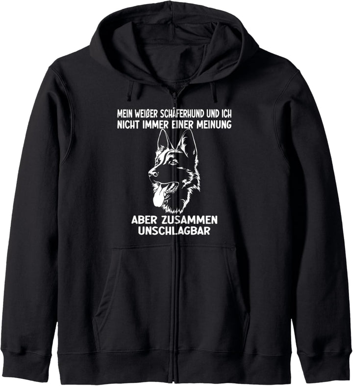 Weisse Schäferhunde sind unschlagbar, Hunde Kapuzenjacke