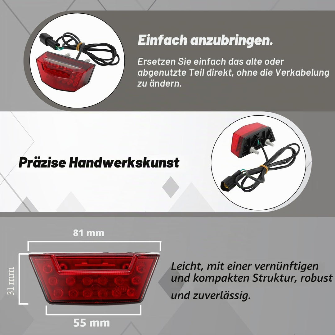 Runfarr Motorrad-Bremsrückleuchten, Rückleuchten, Lampen, DRL-Licht für Talaria Sting Talariasting M
