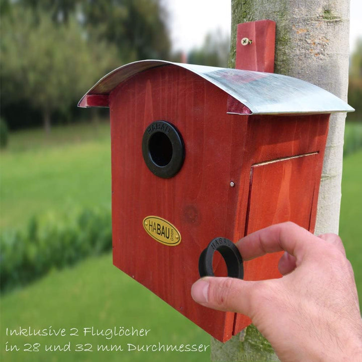 Habau 2964 Nistkasten Runddach, rot