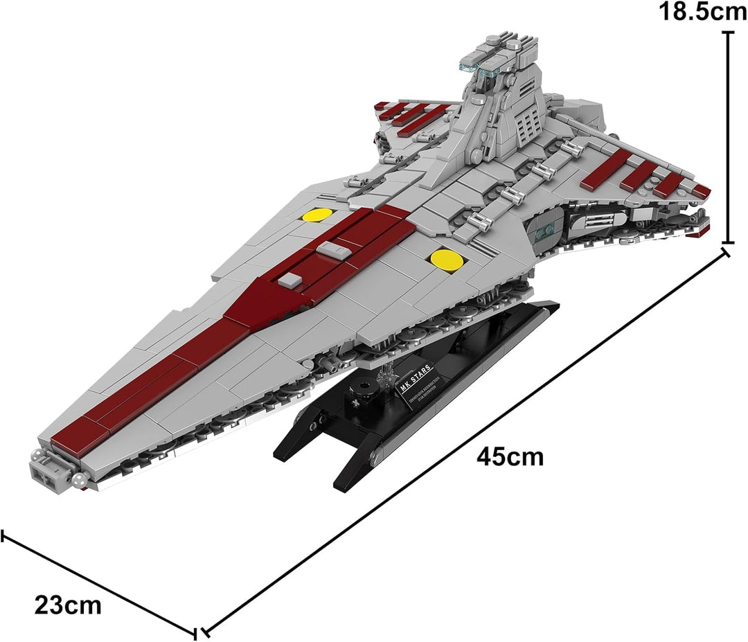 Mould King 21074 Super Star Destroyer Modell, Venator-Klasse Republik Angriffskreuzer Bausteinspielz