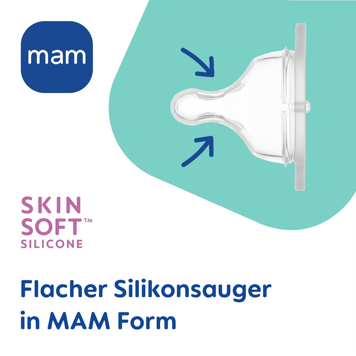 MAM Feel Good Glass Bottle Premium-Set | 0+ Mon | Babyflaschen-Set für Neugeborene | 94% Akzeptanz |