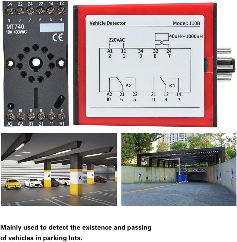 Fafeicy Fahrzeugdetektor Universal Ground Sensing Detektor Einkanal Induktive Schleife Fahrzeug Dete