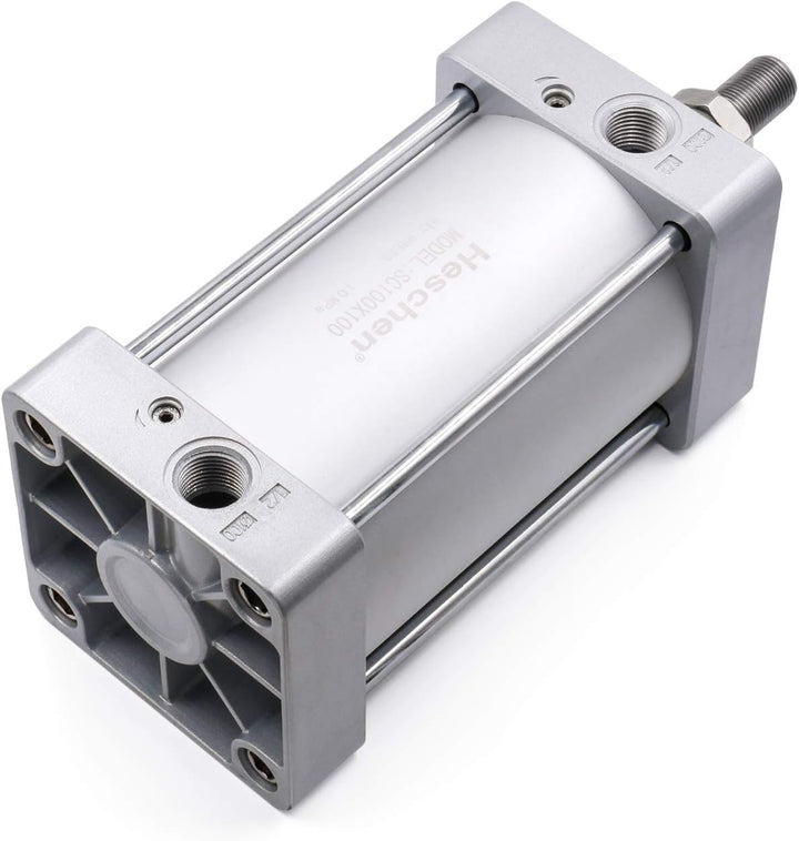 Heschen Pneumatischer Standard-Luftdruckzylinder, SC 100-100, PT1/2 Anschluss, 100mm Bohrung, 100mm