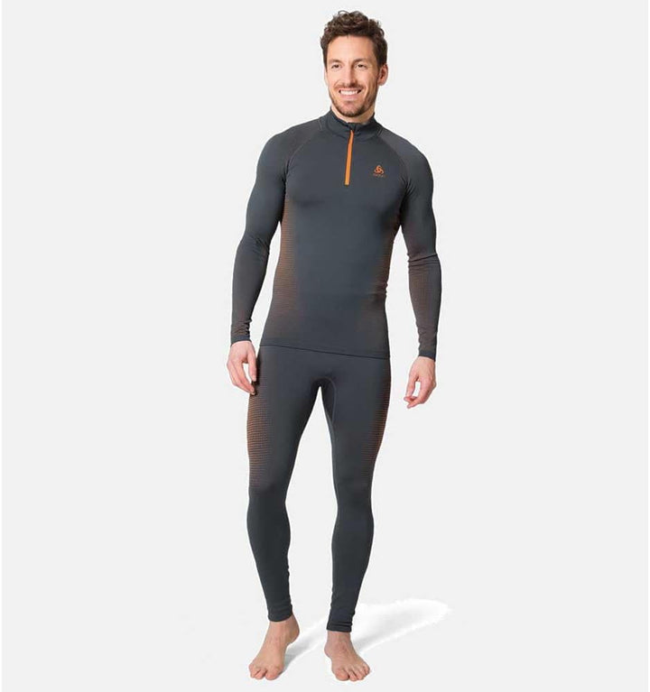 Odlo Herren Performance Warm Eco_196222 Funktionsunterwäsche Langarm Shirt mit Reissverschluss L Ind