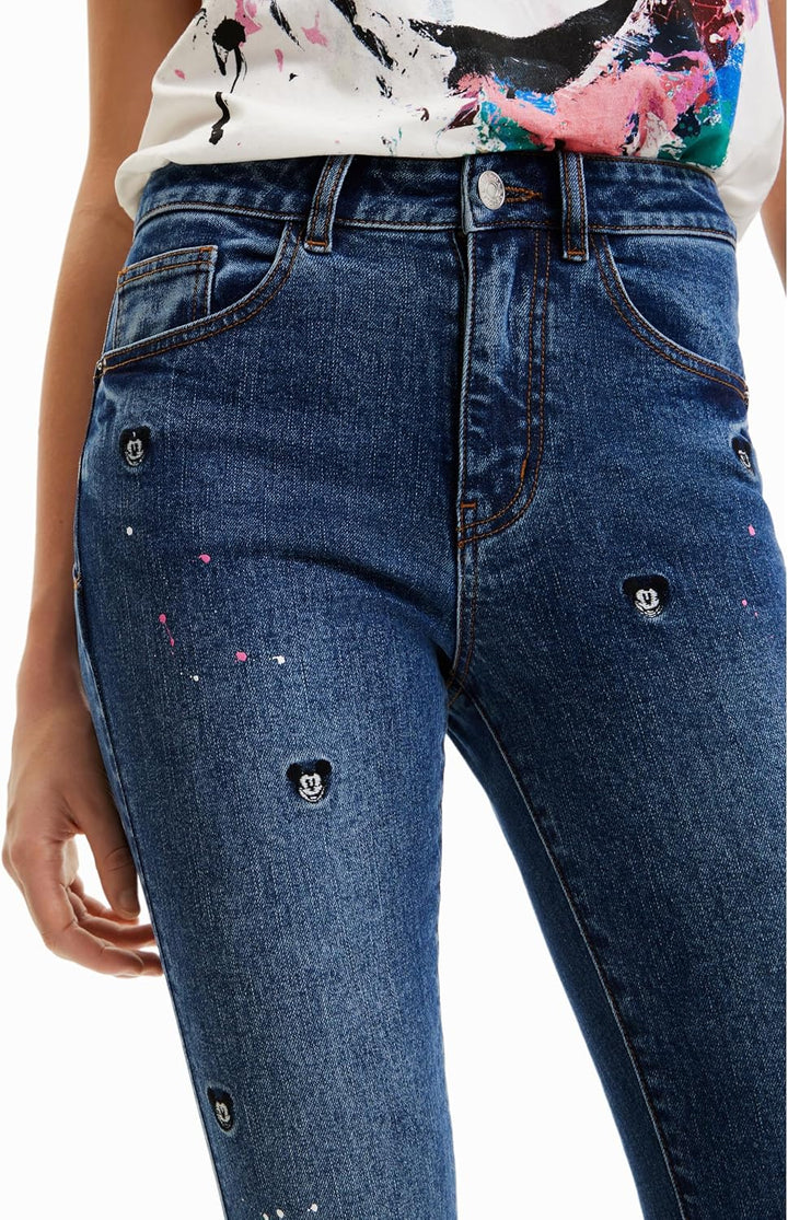 Desigual Damen Casual Pants 38 Blau, 38 Blau