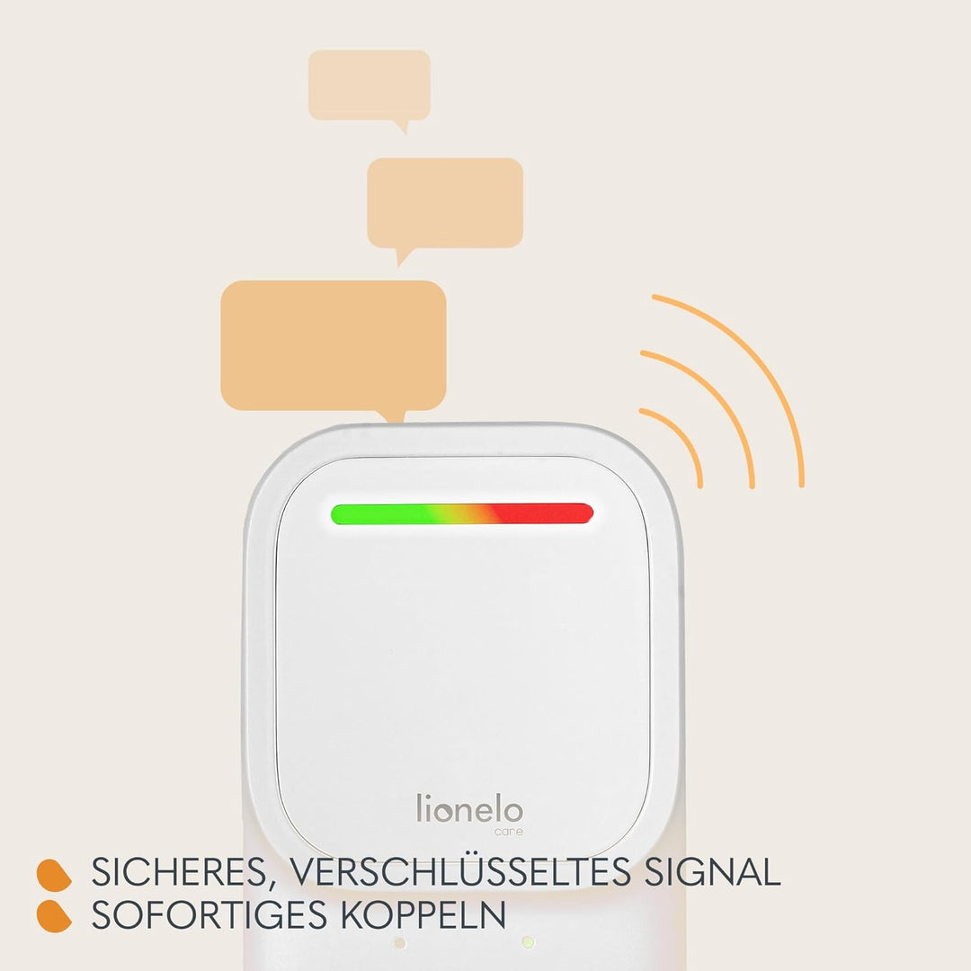 LIONELO Babyline 2.2 Elektronisches Audio Babyphone mit Nachtlicht, Reichweite bis zu 400 m, Zwei-We