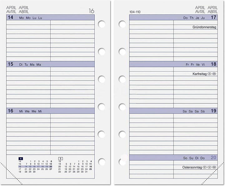 ALMADIH Leder A7 Organizer mit Reissverschluss Kalender 2024 Notizblock Premium Rindsleder Vintage G
