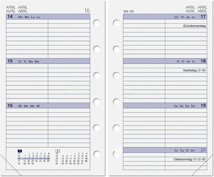 ALMADIH Leder A7 Terminplaner Kalender 2024 Notizblock Premium Rindsleder BD in Geschenkbox Ledermap