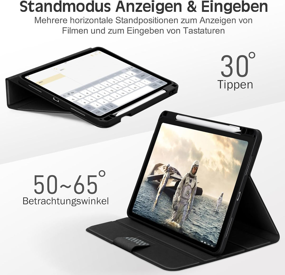 KingBlanc Hülle für iPad Pro 11 Zoll 4. Generation 2022 3./2./1. Gen (2021/2020/2018) mit Stifthalte