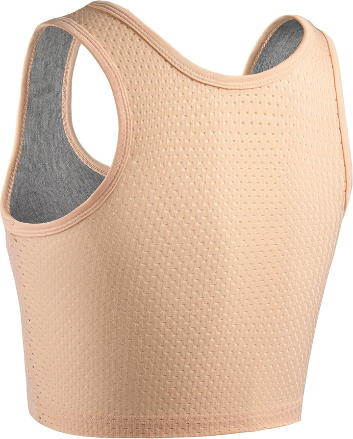 XUJI Brust Binder Atmungsaktive Kompression Binder mit Reissverschluss für Transgender, FTM, Tomboy,