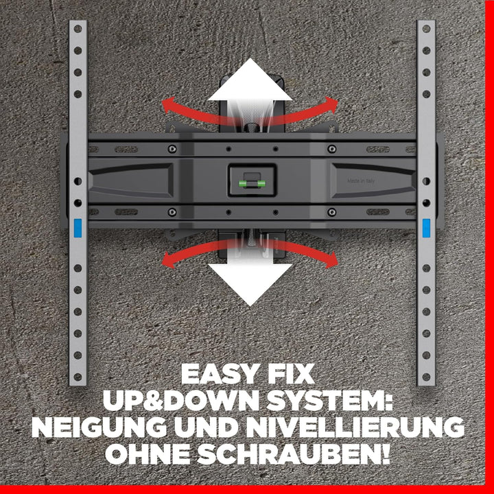 Meliconi Space System FULLMOTION 400, TV-Wandhalterung mit Arm und Doppelrotation, Wandhalterung für
