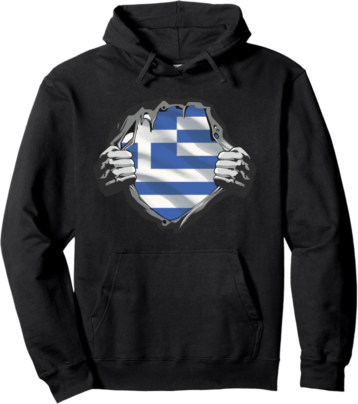 Flagge Griechenland Pullover Hoodie