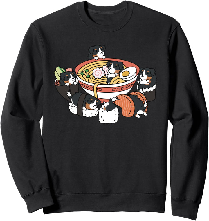 Ramen Sushi Berner Sennenhund Hund Sweatshirt