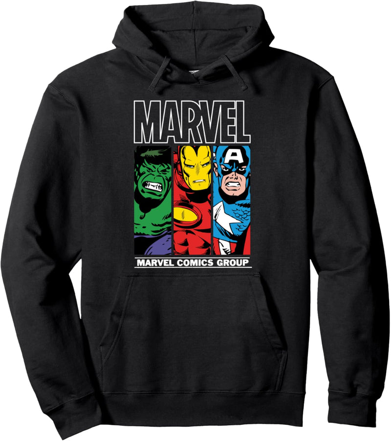 Marvel Heroes Hulk, Iron Man, Captain America Pullover Hoodie