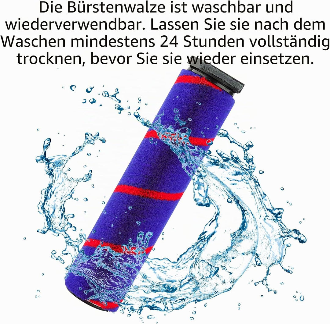 WEILE Ersatz Soft Roller Aufsatz Weiche-Reinigungsbürste Kopf Bodenbürste Zubehör für Dyson V7 V8 V1