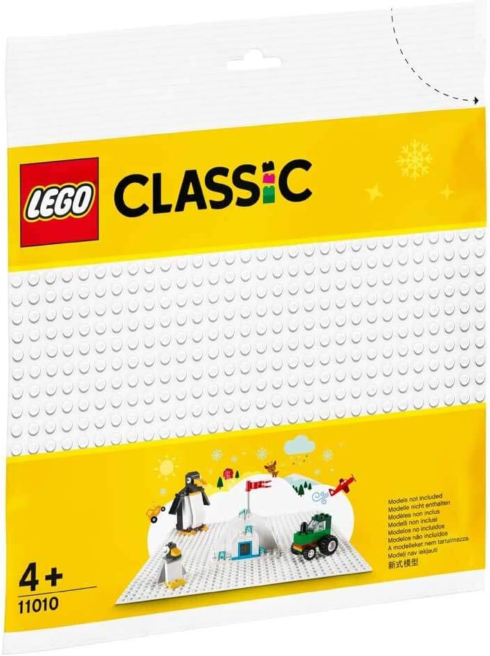 LEGO 11010 Classic Weisse Bauplatte 25 cm x 25 cm für Winter-Sets, Grundplatte Classic Bauplatte, Cl
