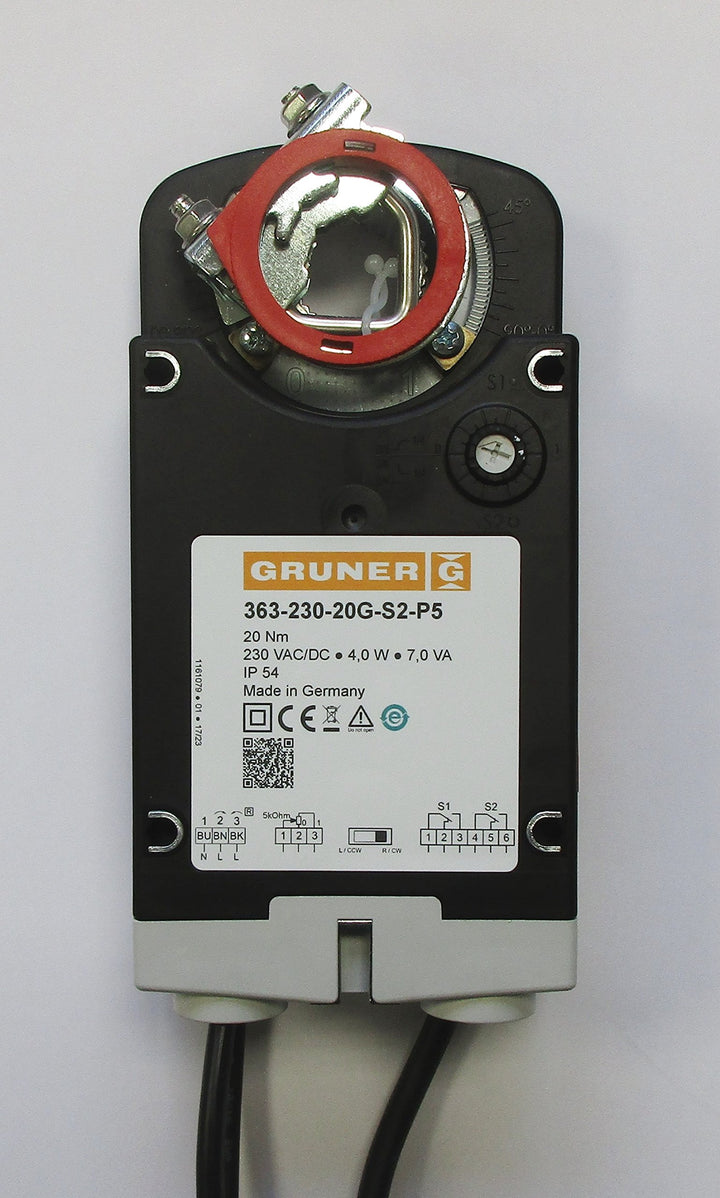 GRUNER 363-230-20G-S2-P5 230V 2-/3 Punkt Klappenantrieb 20Nm