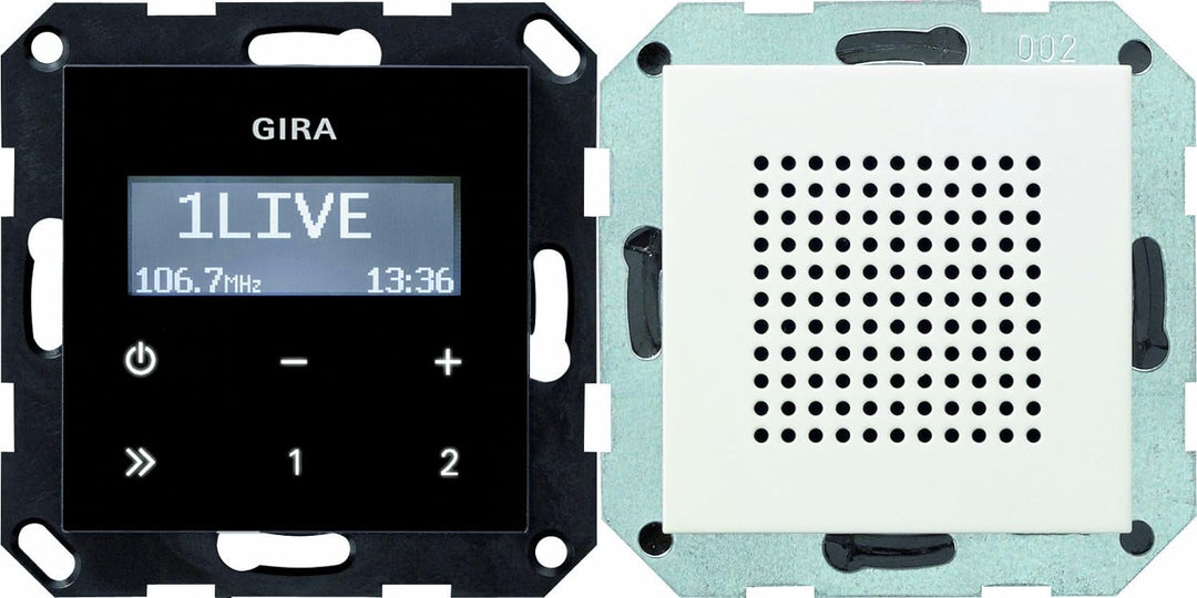 Gira 5222037 228027 Unterputz Radio RDS System 55, reinweiss matt