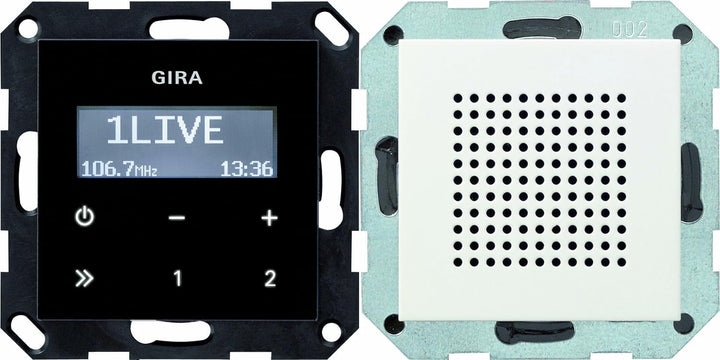 Gira 5222037 228027 Unterputz Radio RDS System 55, reinweiss matt
