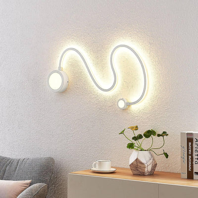 Lindby LED Wandleuchte, Wandlampe Innen 'Rion' dimmbar (Modern) in Weiss aus Metall u.a. für Wohnzim