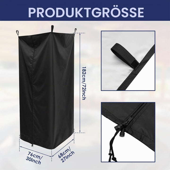 Mobiler Strandumkleidezelt Duschzelt Toilettenzelt 76x68x182cm Wasserdicht Blickdicht Privatsphäre T