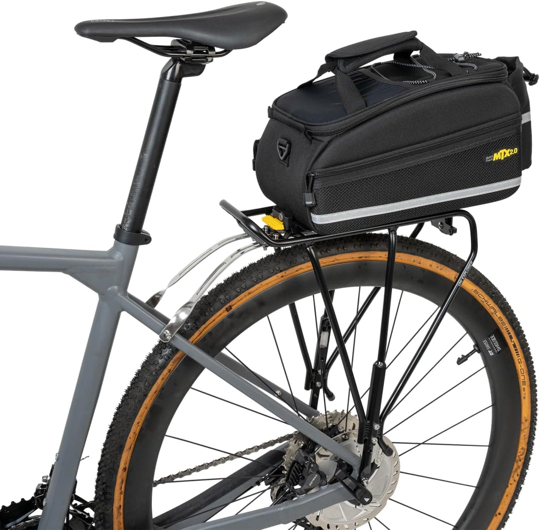 Topeak MTX TrunkBag EX (MTX 2.0) mit TrunkLock – 8 L Gepäckträgertasche mit QuickTrack-System, Flasc