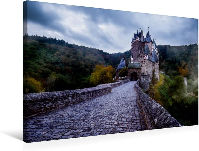 Premium Textil-Leinwand 75 x 50 cm Quer-Format Burg Eltz | Wandbild, HD-Bild auf Keilrahmen, Fertigb