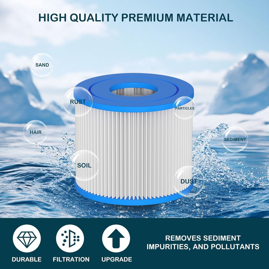Typ VI Whirlpool-Filterkartusche für Lay-Z-Spa Miami, Vegas, Palm Springs, Paris, Monaco, Coleman Sa