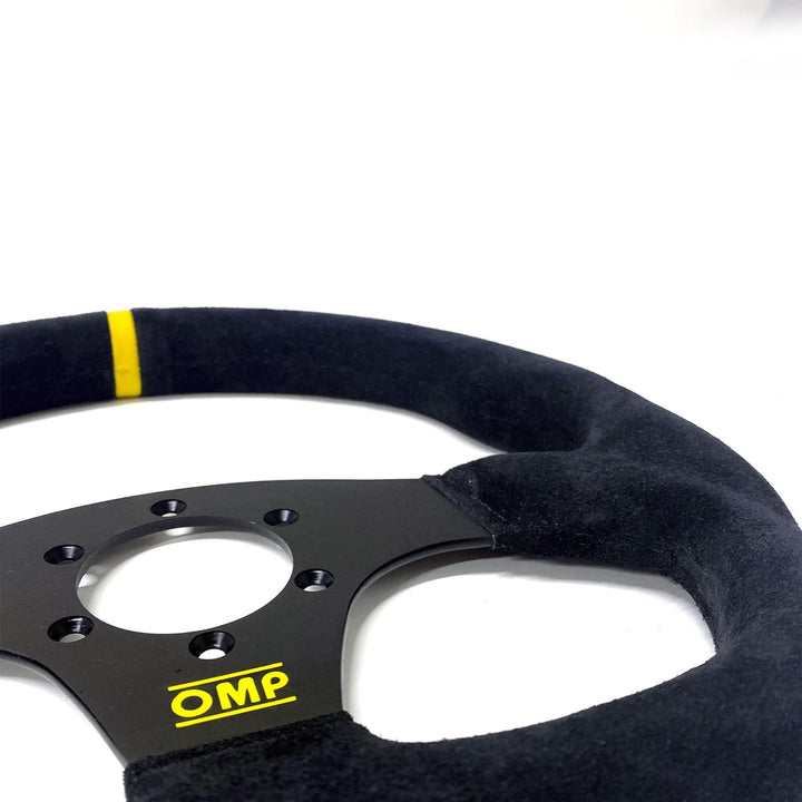 Omp OMPOD/1990/NN Superquadro Volante Black Suede Schwarz Spokes Rim, Schwarz
