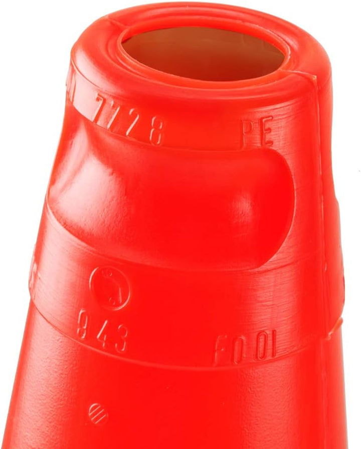 UvV® Leitkegel reflektierend 50 cm Pylone rot-orange 2,5 kg + Hochreflex RA2/C Folienringe Verkehrsk