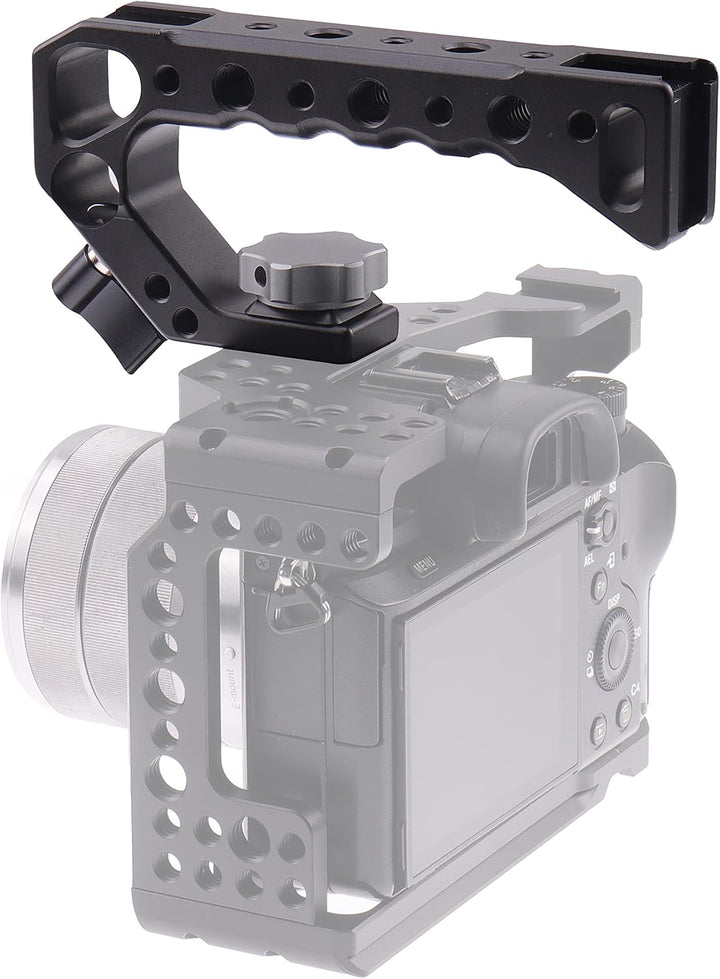 Hersmay Universal Camera Cage Griff oberem Handgriff mit ARRl-Lokalisierungs-Kaltschuhhalterung, 1/4