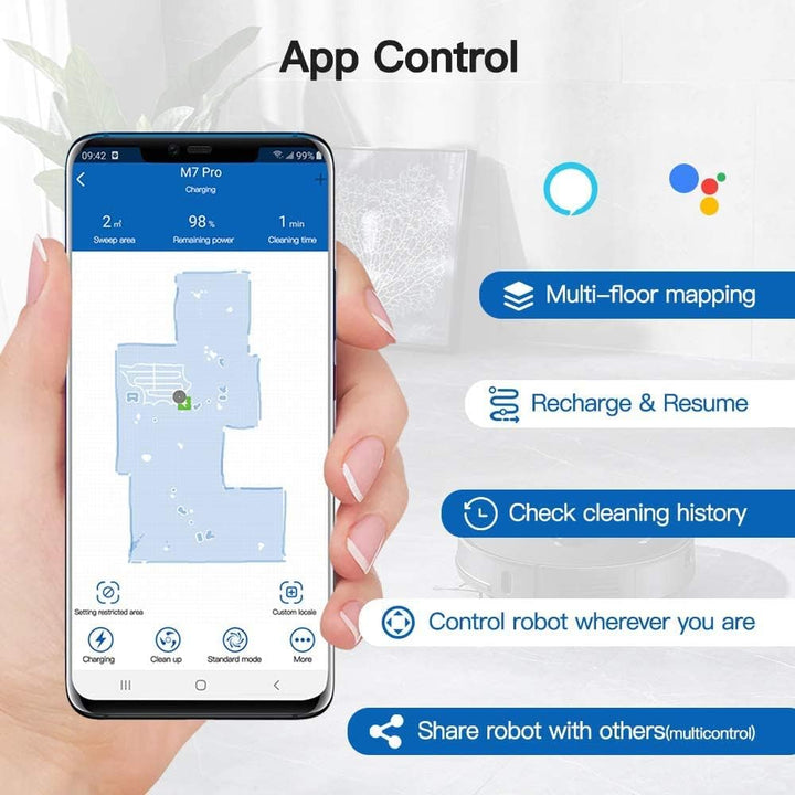 Proscenic M7 PRO WLAN Saugroboter, Staubsauger Roboter mit Laser-Navigation, App- und Alexa Steuerun