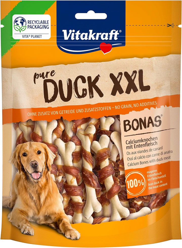 Vitakraft Entenfleischstreifen XXL, Hundesnack mit magerem Entenfleisch, im wiederverschliessbaren X